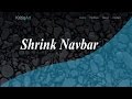 How To make a shrink Navbar