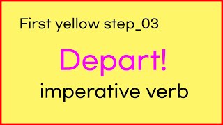 First yellow step_03  | Korean 한국어 | Just listening imperative verb_03 | 명령문