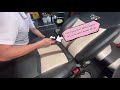 Cleaning a Fiat 500 by Gucci Poltrona Frau leather seat with Mild Leather Cleaner