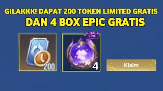 GILAKKK ! DAPAT 200 TOKEN LIMITED GRATIS DAN 4 BOX SKIN EPIC GRATIS DI EVENT INI - HONOR OF KINGS