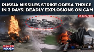 Russia Missiles Strike Odesa Thrice In 3 Days| Destroys Postal Depot| Explosion Caught On Cam,Watch