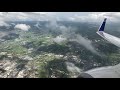 4k 台風接近 揺れる機内からみる虹 rainbow from airplane ana 全日空