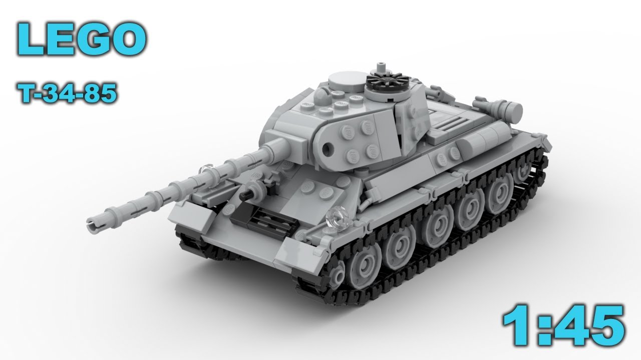 Lego T 34 85 Tank In Minifig Scale Youtube