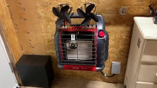 Big Buddy Heater - Mr. Heater duo stove top fan hack