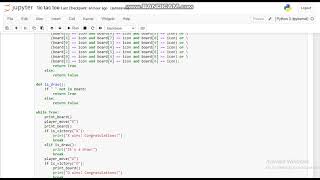 TechnoHacks Internship Program- Python Development (Task 4- Tic Tac Toe Game using Python)