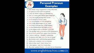 List of Personal Pronoun with examples.#shorts #short video.