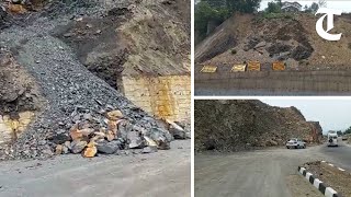 Landslide prone spots on Chandigarh-Shimla highway pose risk to motorists; debris can cause mishaps