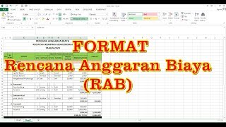 Format Excel Rencana Anggaran Biaya (RAB)