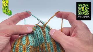 Simple Left-Leaning Double Decrease in Inverted Double-Knitted Brioche — A Sockmatician Tutorial