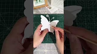 【Daoche】paper cutting | 會飛的紙蝴蝶，太好玩了！ | paper craft | DIY #shorts #shortvideo