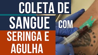 Coleta de Sangue Usando Seringa e Agulha #punçãodeveia, #punção, #tecnicodeenfermagem