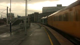 DRS 68016 and 68004 Derby to Heaton Test Train at Manors Station Newcastle 12th January 2016