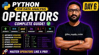 Python Tutorial LIVE 🔴 | Assignment vs Comparison Operators | Day 6