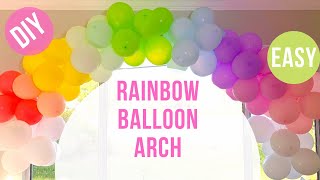 How to DIY Rainbow Balloon Arch Without Stand? | EASY TRICKS!