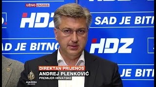 Plenković:  HDZ je apsolutni pobjednik ovih izbora