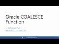 Oracle COALESCE Function
