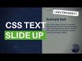 DevTips Daily: CSS Animation Text Slide Up