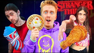 EATING only STRANGER THINGS foods for 24 hours