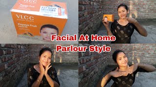 Winter Season Wedding Special  VLCC Papaya Fruit Facial Kit Step By Step At Home (parlour style)