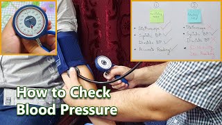 How to Check Blood Pressure by Using Manual BP Apparatus | Aneroid Sphygmomanometer