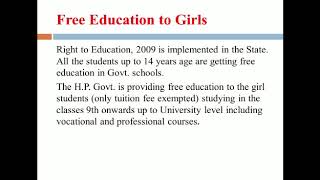 Govt schemes and incentives for girl education.
