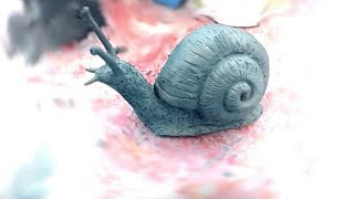 sculpting a snail/clay modeling