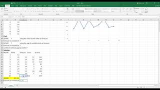 Calculate MSE on Excel to diagnose forecast accuracy