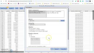 StatCrunch: Correlation Coefficient