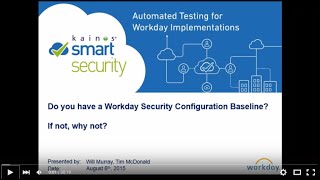 Do you have a Workday security configuration baseline?