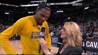 Kevin Durant Postgame Interview | Warriors vs Spurs WCF Game 4 | May 22, 2017