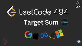 Leetcode 494 🔥 Target Sum | Recursion + Memoization + Subset Sum Trick | Java DP Handwritten