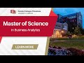 Master's in Business Analytics - Daniels College of Business