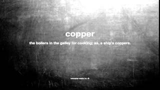 What does copper mean