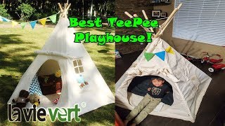 Best TeePee Playhouse for kids by LAVIEVERT | Camping out doors and indoors. Unboxing and Review