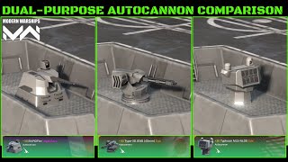 All Dual-Purpose Autocannon Comparison | RAPIDFire VS Type-30 JEAG VS Typhoon MLS | Modern Warships