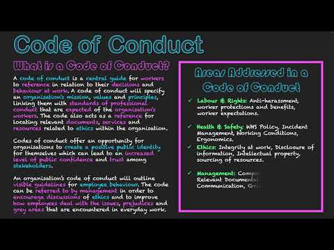 Code of Conduct explained