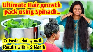 🤩Magical spinach - Just 2 month👉2x faster hair growth Result & Thin - Thickness pack