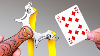 What Happens if You Throw Cards with a Slingshot?