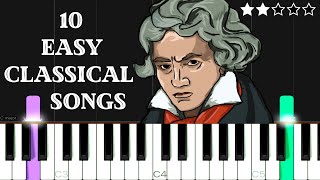 10 Easy Classical Songs for Beginners | EASY Piano Tutorial