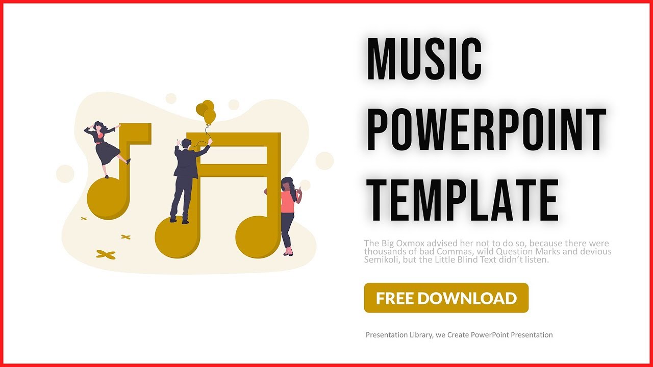 Music PowerPoint Template 2019 | Free Download | Presentation Library ...