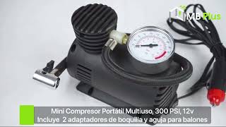 Mini Compresor Portátil, 300 PSI