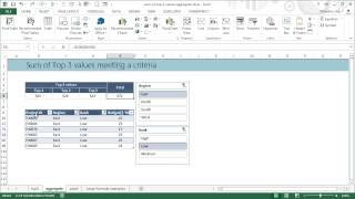 Top 3 values sum using AGGREGATE function