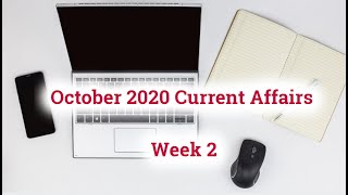 October 2020 Current Affairs | Week 2