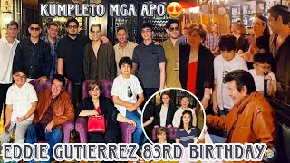 Eddie Gutierrez nagkaisa ang mga apo at anak para sa kanyang ika-83 birthday