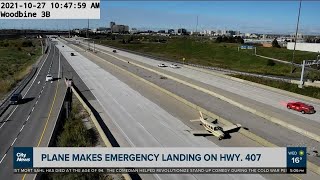 Pilot, plane make emergency landing on Hwy. 407 in Markham