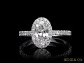 1.56 ct oval cut diamond engagement ring