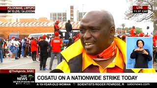 COSATU's general-secretary Bheki Ntshatshali on a nationwide strike today - Limpopo