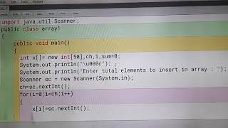 Sum of elements of array Bluej
