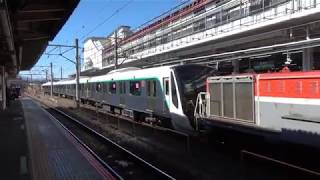 [4K]東急2020系甲種輸送@長津田(20180207) Delivering Tokyu 2020 EMU@Nagatsuta