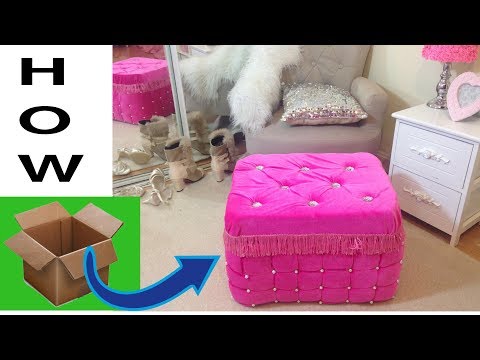 Never waste cardboard after watching it.Real furniture ottoman from cardboard Never waste cardboard after watching it.Real furniture ottoman from cardboard